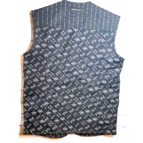 NAPA by Martine Rose Utility Vest Logo All Over Black White Size M Streetwear